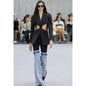 2022 Coperni Fashion Show Dream Architect High Waist Hybrid Denim Size XL